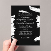 Faire-part de mariage Abstrait de musique noire et (In situ (ordinateur de poche))