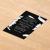 Faire-part de mariage Abstrait de musique noire et (Poser)