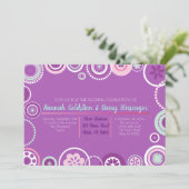 FAIRE-PART DE MARIAGE ABSTRAIT DOTS ABSTRAIT (Debout devant)