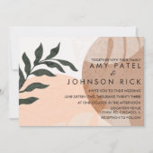 Faire-part de mariage abstrait forme botanique Mon (Devant)