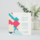 Faire-part de mariage Abstrait futuriste (Debout devant)