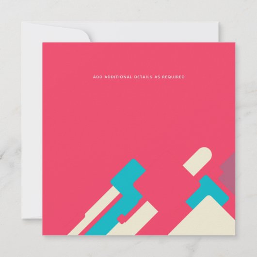 Faire-part de mariage Abstrait futuriste (Dos)