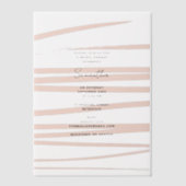 Faire-part de Mariage Abstrait Lignes Rose Pâle Mo (Recto)