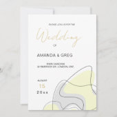 Faire-part de mariage Abstrait moderne (Devant)