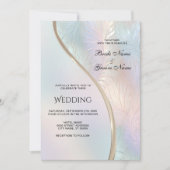Faire-part de mariage Abstrait moderne d'Iridescen (Devant)
