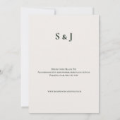 Faire-part de mariage abstrait or marine (Dos)