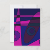 Faire-part de mariage abstrait rose violet (Dos)