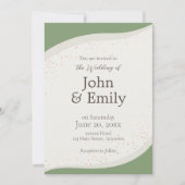 Faire-part de mariage Abstrait Sage Green (Devant)