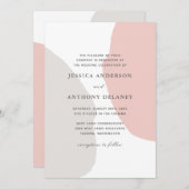 Faire-part de mariage Abstrait simple et moderne (Devant / Derrière)
