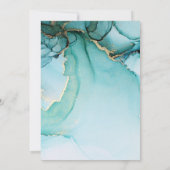 Faire-part de mariage Abstrait Turquoise unique (Dos)