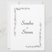 Faire-part de mariage Accent blanc (Dos)