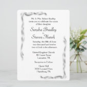 Faire-part de mariage Accent blanc (Debout devant)