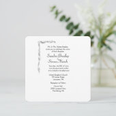 Faire-part de mariage Accent blanc (Debout devant)