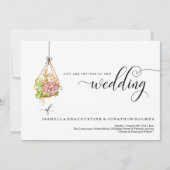 Faire-part de mariage accrochant succulent de (Devant)