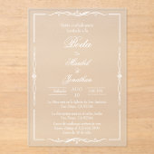 Faire-part de mariage acrylique (Recto)