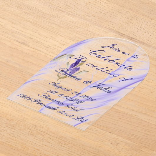 Faire-part de mariage acrylique (Poser)