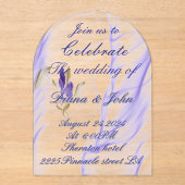 Faire-part de mariage acrylique (Recto)