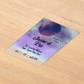 Faire-part de mariage acrylique céleste (Poser)