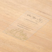 Faire-part de mariage acrylique de conte de fées (Poser)