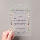 Faire-part de mariage acrylique du Fleur sauvage d (In situ (ordinateur de poche))