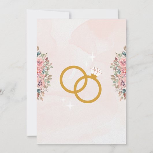 Faire-part de mariage acrylique, Élégant Mariage v (Dos)