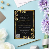 Faire-part de mariage acrylique en or noir avec co (Insitu (Mariage))