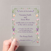 Faire-part de mariage acrylique Fleur sauvage cong (In situ (ordinateur de poche))