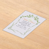 Faire-part de mariage acrylique lavande légère (Poser)