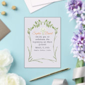 Faire-part de mariage acrylique lavande légère (Insitu (Mariage))