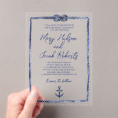 Faire-part de mariage acrylique marine côtière (In situ (ordinateur de poche))