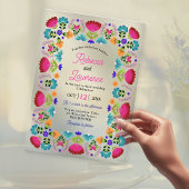 Faire-part de mariage acrylique mexicaine