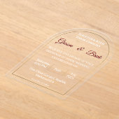 Faire-part de mariage acrylique minimale. (Poser)