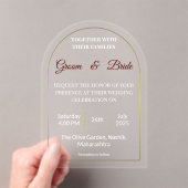 Faire-part de mariage acrylique minimale. (In situ (ordinateur de poche))