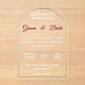 Faire-part de mariage acrylique minimale. (Recto)