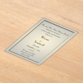 Faire-part de mariage acrylique or classique (Poser)