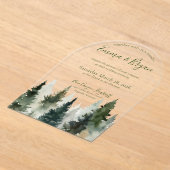 Faire-part de mariage | Acrylique | Pins de la for (Poser)
