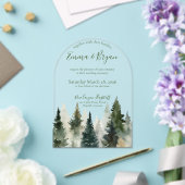Faire-part de mariage | Acrylique | Pins de la for (Insitu (Mariage))