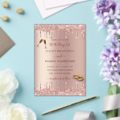 Faire-part de mariage acrylique rose Parties scint (Insitu (Mariage))