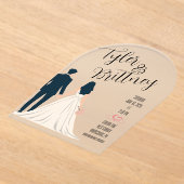 Faire-part de mariage acrylique simple élégance (Poser)