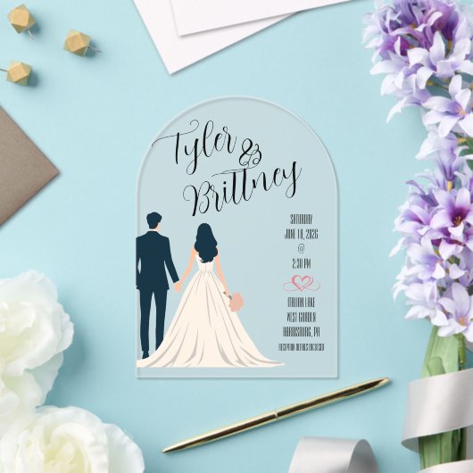 Faire-part de mariage acrylique simple élégance (Insitu (Mariage))