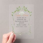 faire-part de mariage acrylique transparent (In situ (ordinateur de poche))