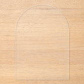 Faire-part de mariage acrylique transparent à arc  (Recto)