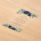 Faire-part de mariage acrylique transparent à feui (Poser)