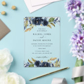 Faire-part de mariage acrylique transparent à feui (Insitu (Mariage))