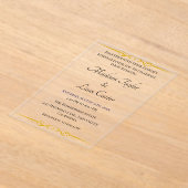 Faire-part de mariage acrylique transparent simple (Poser)