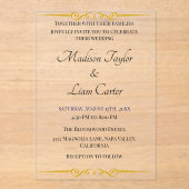 Faire-part de mariage acrylique transparent simple (Recto)