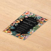 Faire-part de mariage acrylique tropicale florale  (Poser)