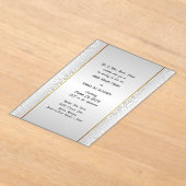 Faire-part de mariage acrylique Vanille Motif Fran (Poser)