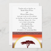 Faire-part de mariage africain de coucher du (Devant / Derrière)