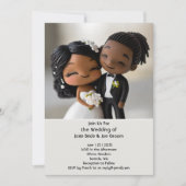 Faire-part de mariage afro-américain le plus migno (Devant)